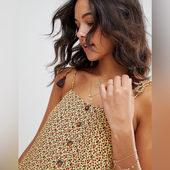 Faithfull the Brand / Arrieta slip dress Raquel Floral Print midi tassel Midi S - Picture 9 of 13